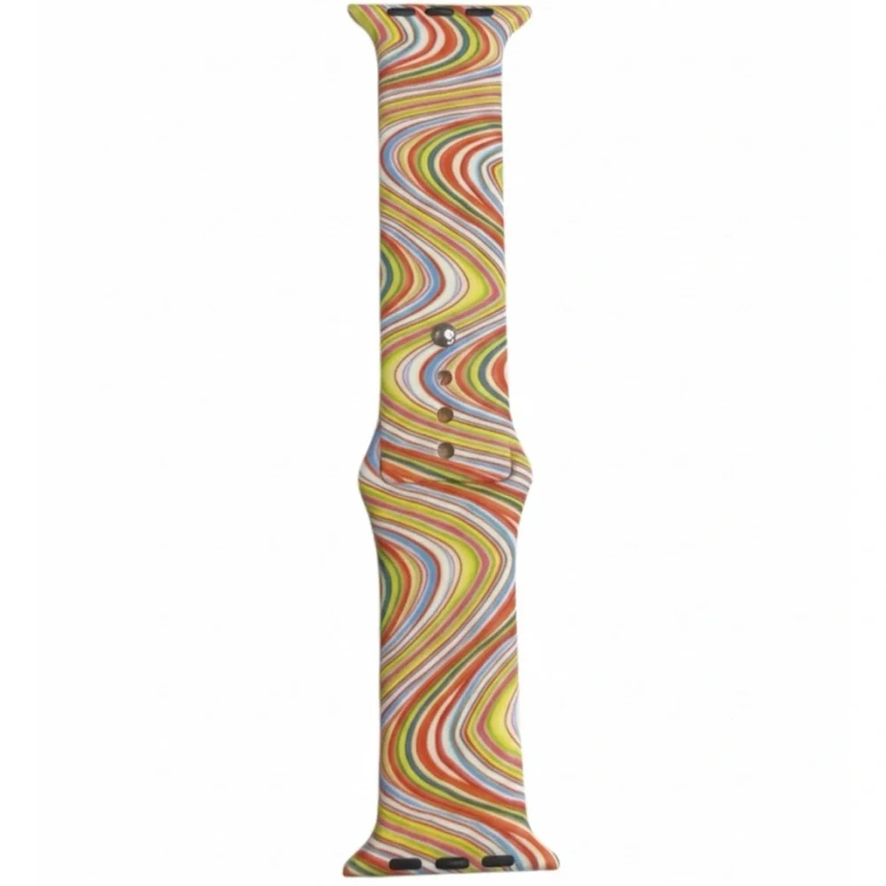 NWT “Multi Stripes” Colorful Swirl Smart Watch Band 42/44/45 mm Apple friendly